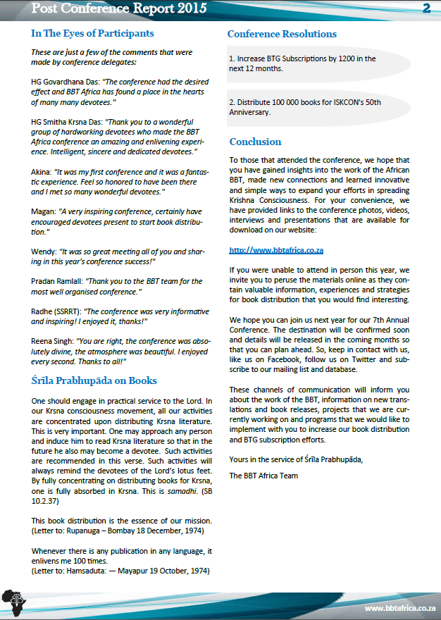 Conference Report Part 3